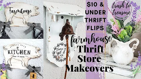 3 Farmhouse Thrift Store Transformations | Goodwill Makeover | Trash to Treasure | Thrift Flip