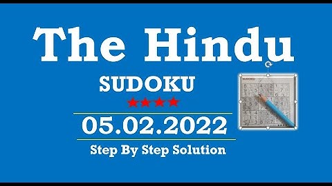How to Solve 4 Star Hindu  Sudoku Feb 05, 2022 -  Step By Step Solution