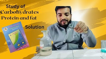 study of carbohydrates fat and protein #12thchemistry #practical  @a2zpractical991