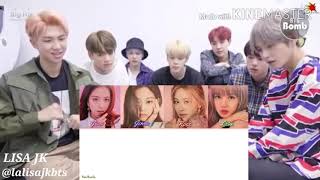 BTS REACTION TO BLACKPINK Sing _ FAKE LOVE [FMV]