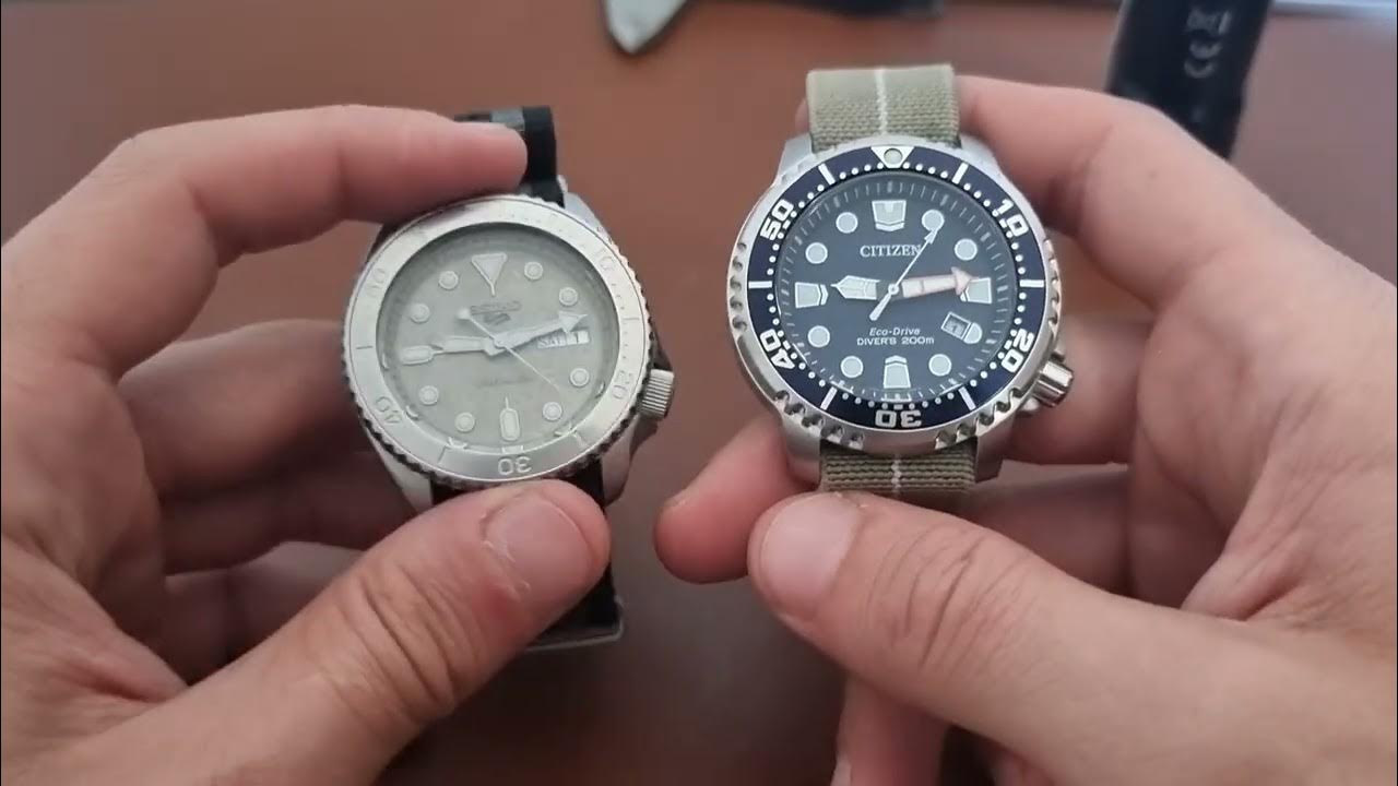 Versus Citizen Eco drive Promaster Seiko 5 Diver (Affordable Sports Watches) - YouTube
