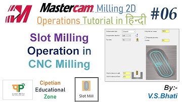 Mastercam Mill 2D - Slot Milling Operation || Rough Cutting || Finishing || Entry || 2D Programming