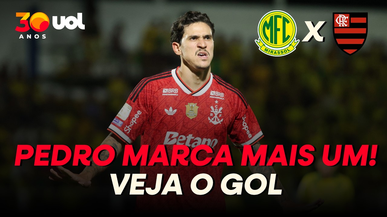 PEDRO MARCA SEU SEGUNDO GOL NO JOGO E O QUARTO DO FLAMENGO CONTRA O MIRASSOL!