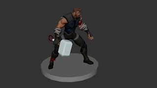 Thor Idle Animation for Game screenshot 3