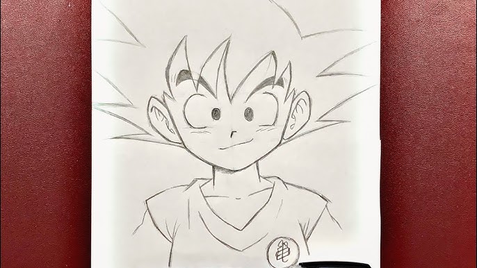 Como desenhar o Goku passo a passo desenho simples e fácil #tutorial #art # desenho #goku #comodesenhar #draw #anime