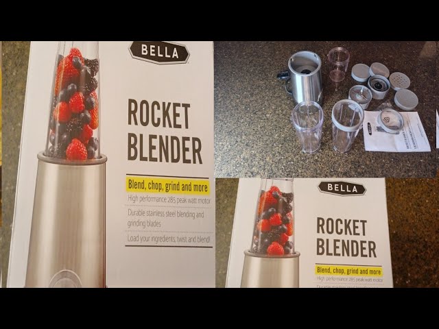 Bella 12 Piece Rocket Blender - Stainless Steel