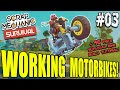 Scrap Mechanic SURVIVAL #03 - BUILDING A WORKING MOTORBIKE!