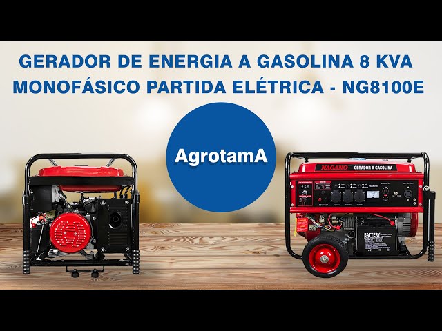 Gerador de Energia a Diesel 8kva Trifásico 110v/220v Silenciado Partida  Elétrica - Nagano