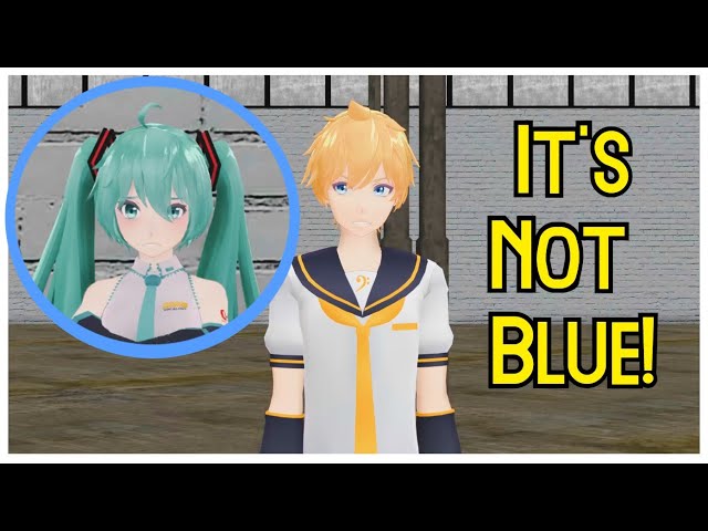 [MMD Talkloid] Len's presentation on Miku's hair color class=