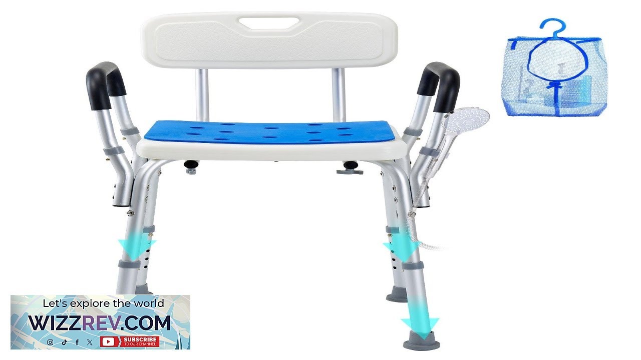 400lbs Shower Chair Bath Stool Seat Height Adjustable for Bathtub Shower Review