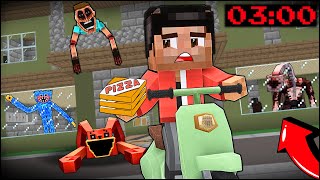 NEDEN GECE 3'TE KURYE OLDUK? 😱 -Minecraft