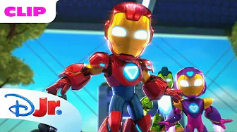 Ultron Steals Vibranium! 😰 | Marvel's Iron Man and his Awesome Friends | @disneyjr x @MarvelHQ