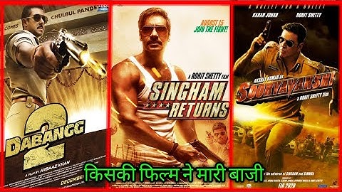 Dabangg 2 vs Singham Returns vs Sooryavanshi Box Office Collection. Akshay Kumar/Salman Khan/Ajay