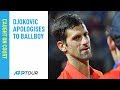 Djokovic hits ball boy, apologizes