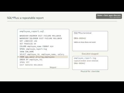Oracle DBA Lesson 17 Part 2 — A Repeatable SQL*Plus Report