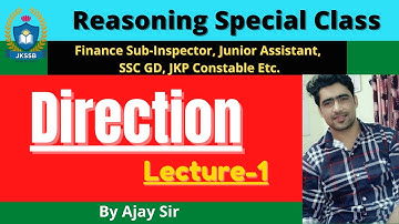 Reasoning Special Class from Zero to Advance for Finance S.I, Junior Assistant, SSC GD, JKP -(LEC-1)