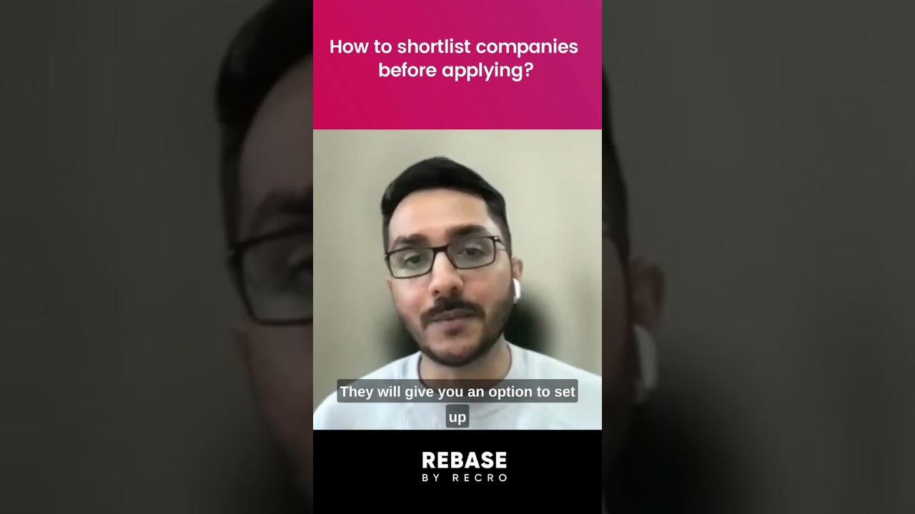 How to shortlist companies before applying?