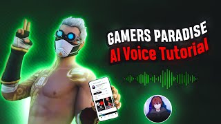 How To Generate Al Voice For Gaming Videos Like Gamers Paradise - Full Tutorial