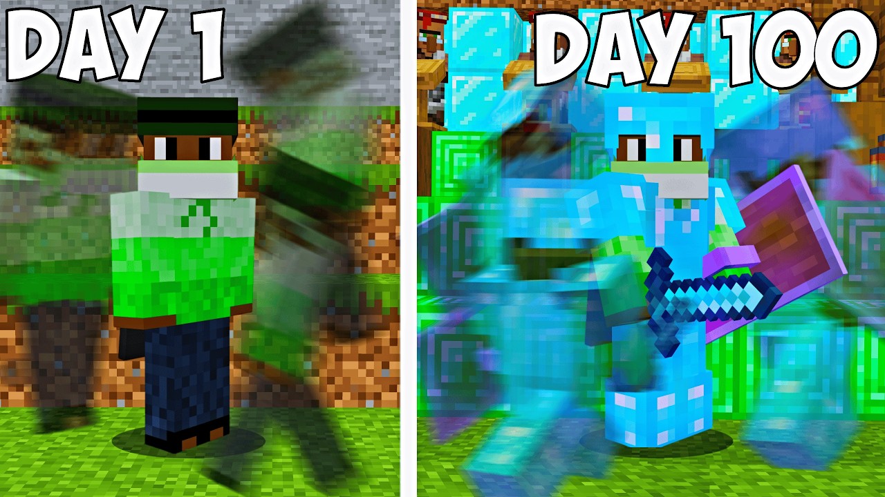I Survived 100 Days In Hardcore Minecraft On 100x The Speed