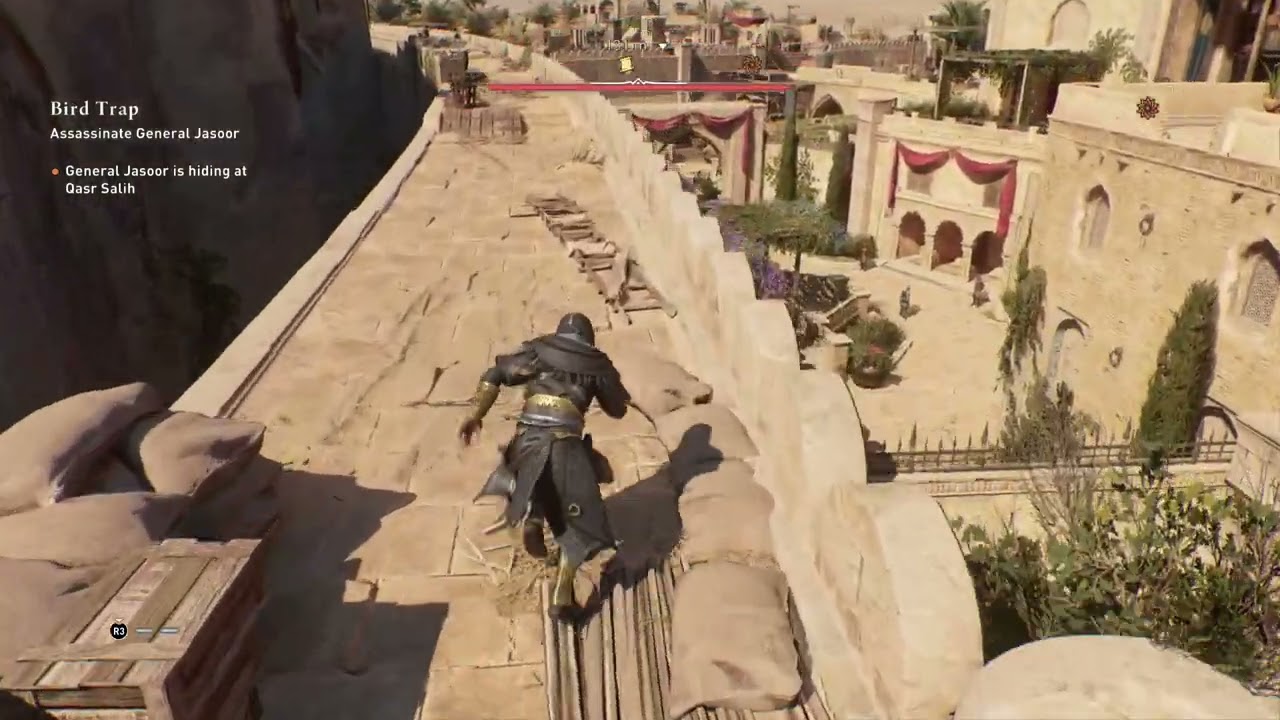 How to get past the walls of Qasr Salih - Bird Trap General Jasoor | Assassin's Creed Mirage (AC)