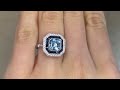 1.23ct Aquamarine Double Halo Livata Ring &amp; Pendant