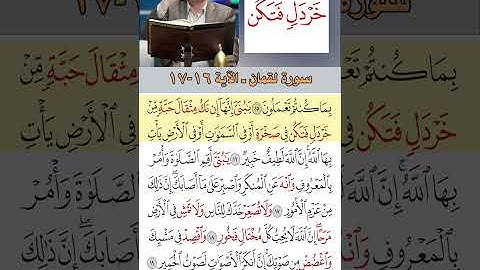 تعلم القراءة الصحيحة مع الأستاذ القارئ مازن الخالدي ـ سورة لقمان ـ الآية 16 17