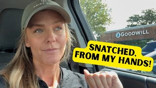I LEFT! Aggressive Lady At Goodwill Bins Starts TROUBLE with ME!