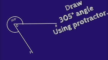 How to draw 305 degree angle using protractor.make 305 degree angle using protractor.shsirclasses.
