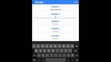 How do I change the header and footer of my receipts?
