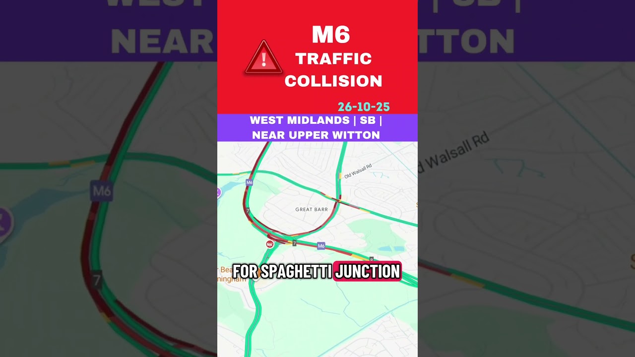 СТОЛКНОВЕНИЕ НА М6 ⚠️ | SB | ЗАКРЫТИЕ ПОЛОСИ ❌ | УЭСТ-МИДЛЕНДС 