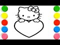 Beautiful Hello Kitty Drawing, Painting &amp; Coloring For Kids and Toddlers_ Child Art#drawing#coloring