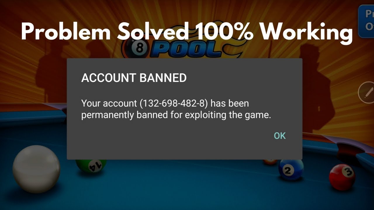 How to unblock permanently ban account in 8 ball pool ( 100% Working) 2017 - 