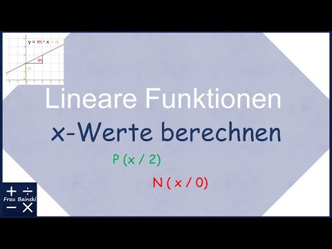 Lineare Funktionen: x-Wert