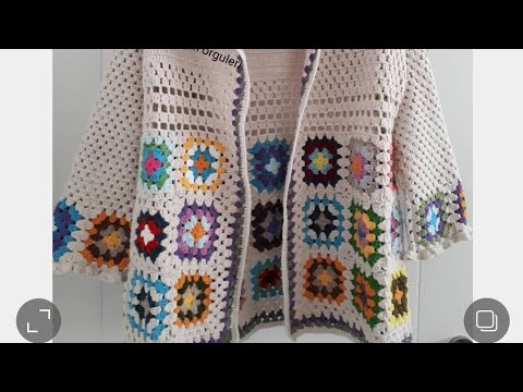 Motifli hırka detaylı anlatımı / Hırka yapımı /Crochet Cardıgan