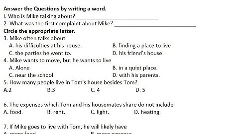 Unit 4: Listening Activity No.6