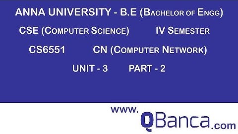 QBanca | Anna University-2013 R | CSE DEPT(4TH SEM) | CS6551-CN |  Unit 3 | Part-2