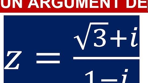 Un argument du quotient de deux nombres complexes