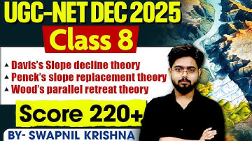 Theories of slope development | Geography Ch-8 | UGC NET Dec 2025 | Target 220+ in Paper 1 & 2