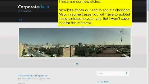 Drupal 7 Customize the CorporateClean slideshow