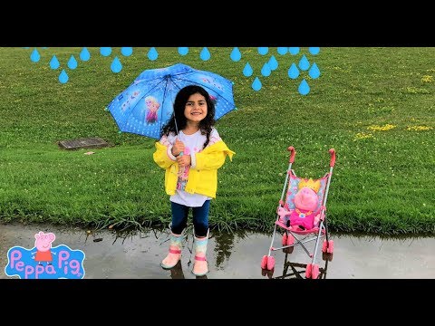 Rain, Rain Go Away Song Nursery Rhymes with Peppa Pig pretend play