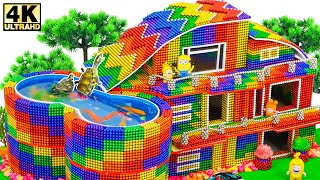 Magnet Challenge Building Swimming Pool On Luxury Mansion From Magnetic Balls