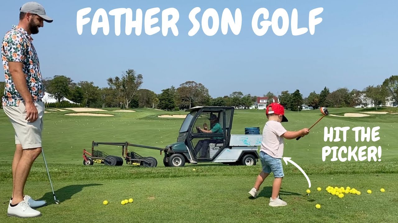 Toddler Takes on Driving Range | Unexpected