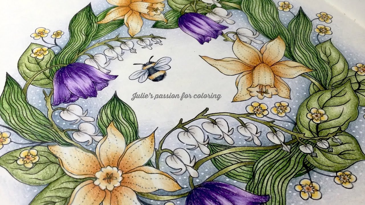 FLORA by Maria Trolle - prismacolor pencils - color along