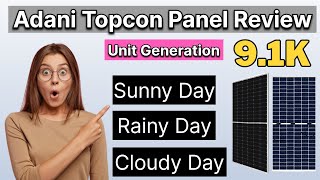 Adani Topcon Solar Panel Review | How Many Unit 3KW On-grid Panel will generate