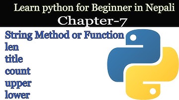 String Method/function like title,len,upper,lower,etc