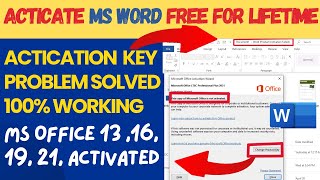How To Fix MS Office Activation Problem for Free || MS Office 16,19,21 Activation Key problem Solved