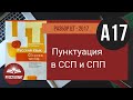 Русский язык. Разбор ЦТ 2017. А17. Знаки препинания в ССП и СПП