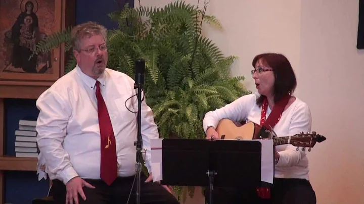 Heather Vickers and Gerry Witjes of YRCC sing "Hom...