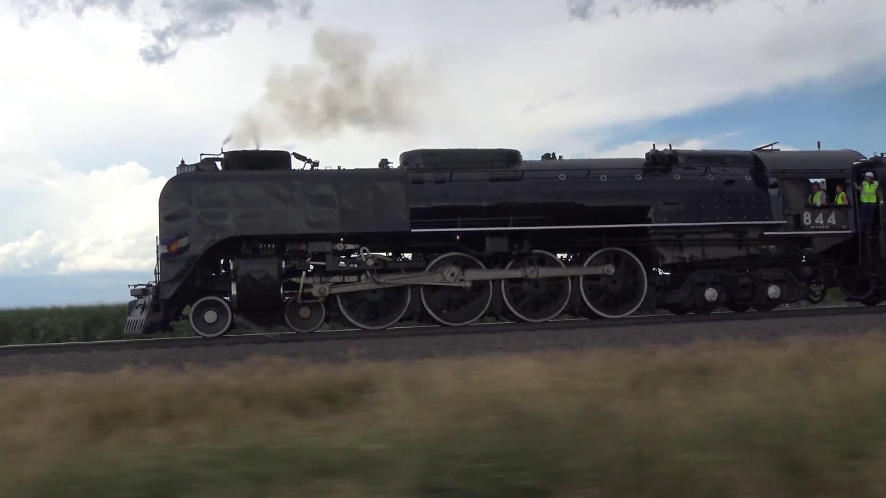 Union Pacific 844 : Highball @ Eaton northbound - YouTube
