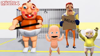 SARI TROLL VE DELİ BEBEKLER 😱 Hello Neighbor Who's Your Daddy Baby in Yellow Roblox